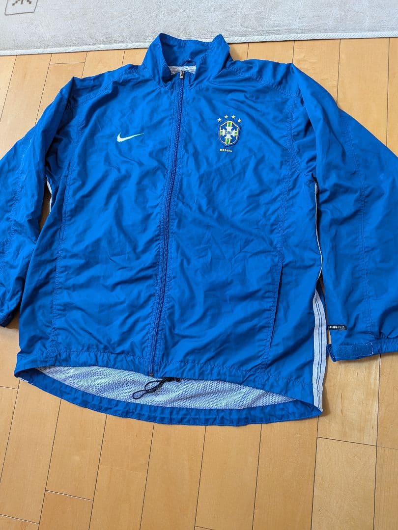 ヴィンテージNike98ブラジル代表ナイロンジャケットブルー - メルカリ