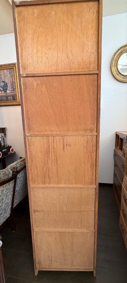昭和レトロ キャビネット スリムチェスト 古家具 5段収納棚
