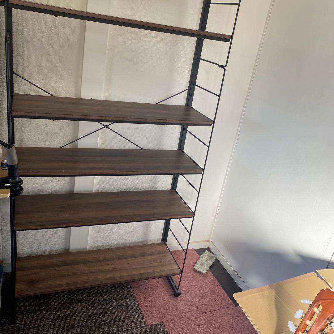 美虹です。 ニトリの棚2セットと棚板14枚　スチールフレーム ブラウン 美虹です。 ニトリの棚2セットと棚板14枚 スチールフレーム ブラウン