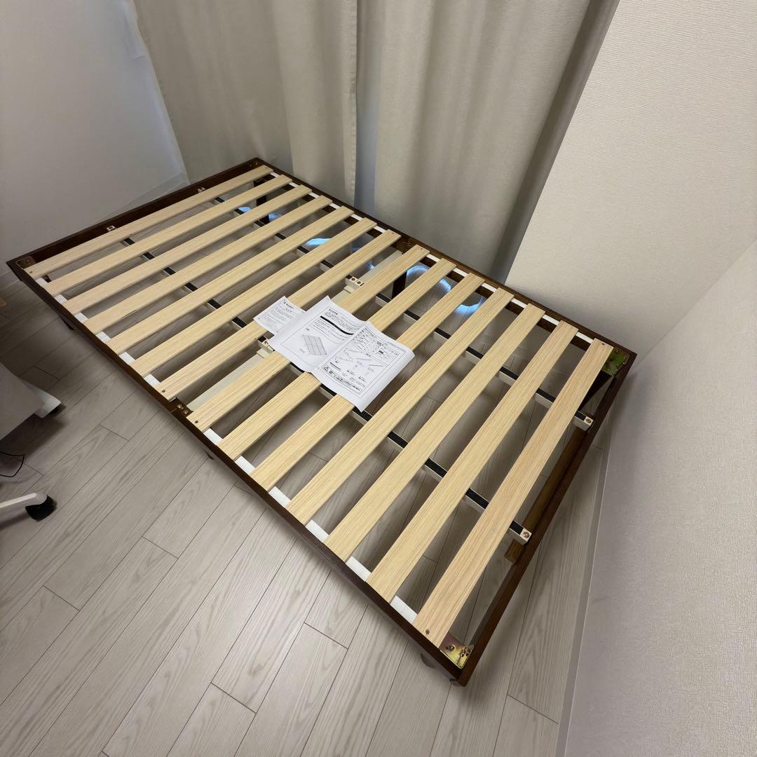 【ほぼ未使用品】タンスのゲン すのこベッド セミダブル ブラウン Amazon｜タンスのゲン ベッド セミダブル 天然木 北欧パイン材使用 宮