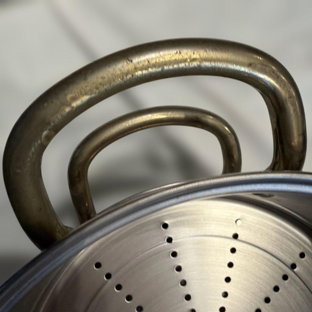 ステンレススチール 蒸し器 両側ハンドルVシリーズ18-8 - メルカリ