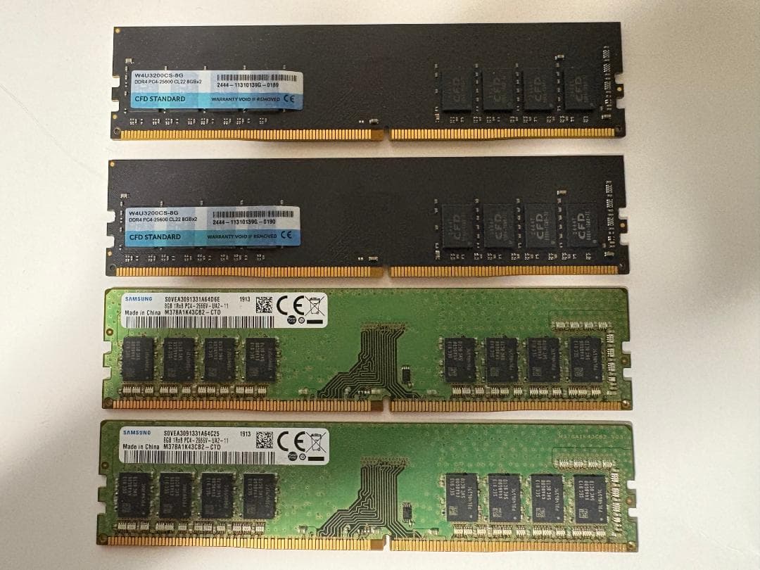 DDR4 メモリ 8GB×4枚（知識がないため念のためジャンク品） サンワダイレクト本店 サンワサプライ【オフィス・PC周辺通販】