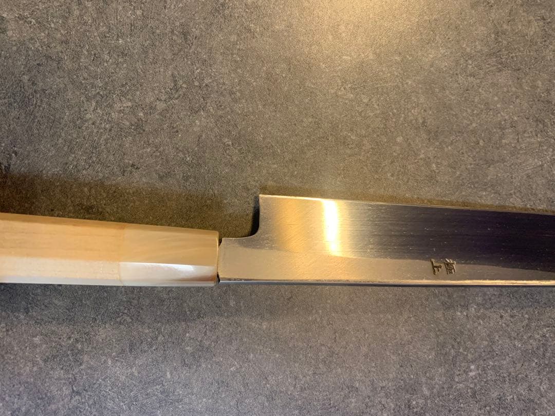 笠原刃物　重廣作　伝統工芸師　池田美和　白ニ鋼　柳刃　300ミリ