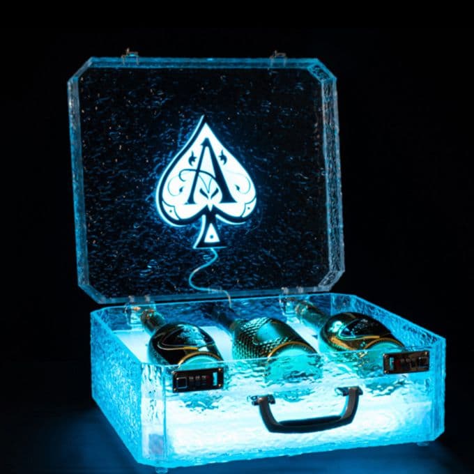 ボトルケース LED アタッシュケース ディスプレイ シャンパン