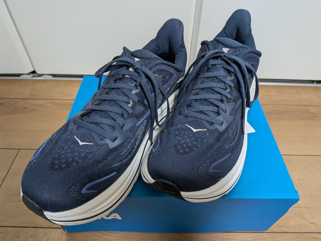 HOKA クリフトン10　ネイビー✕ホワイト 26.5cm