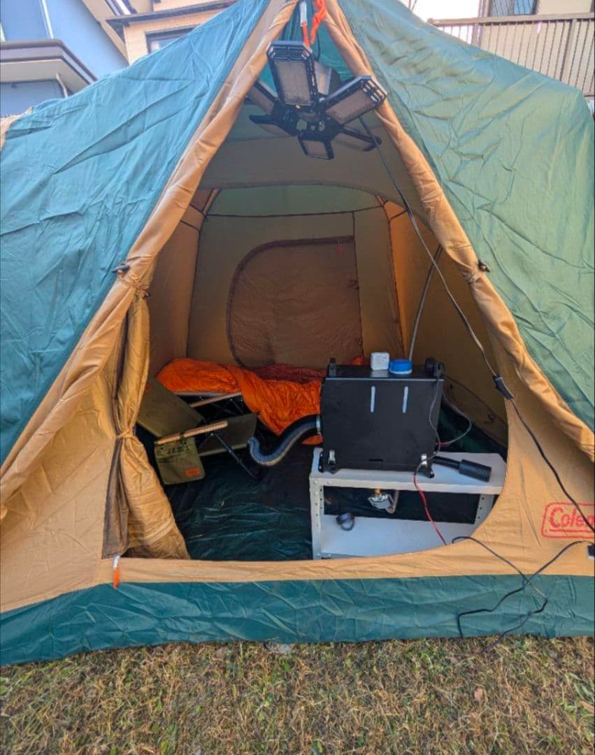 快適安全暖かテント コールマンCUBICDOMEPLUS（中古）FFヒーター