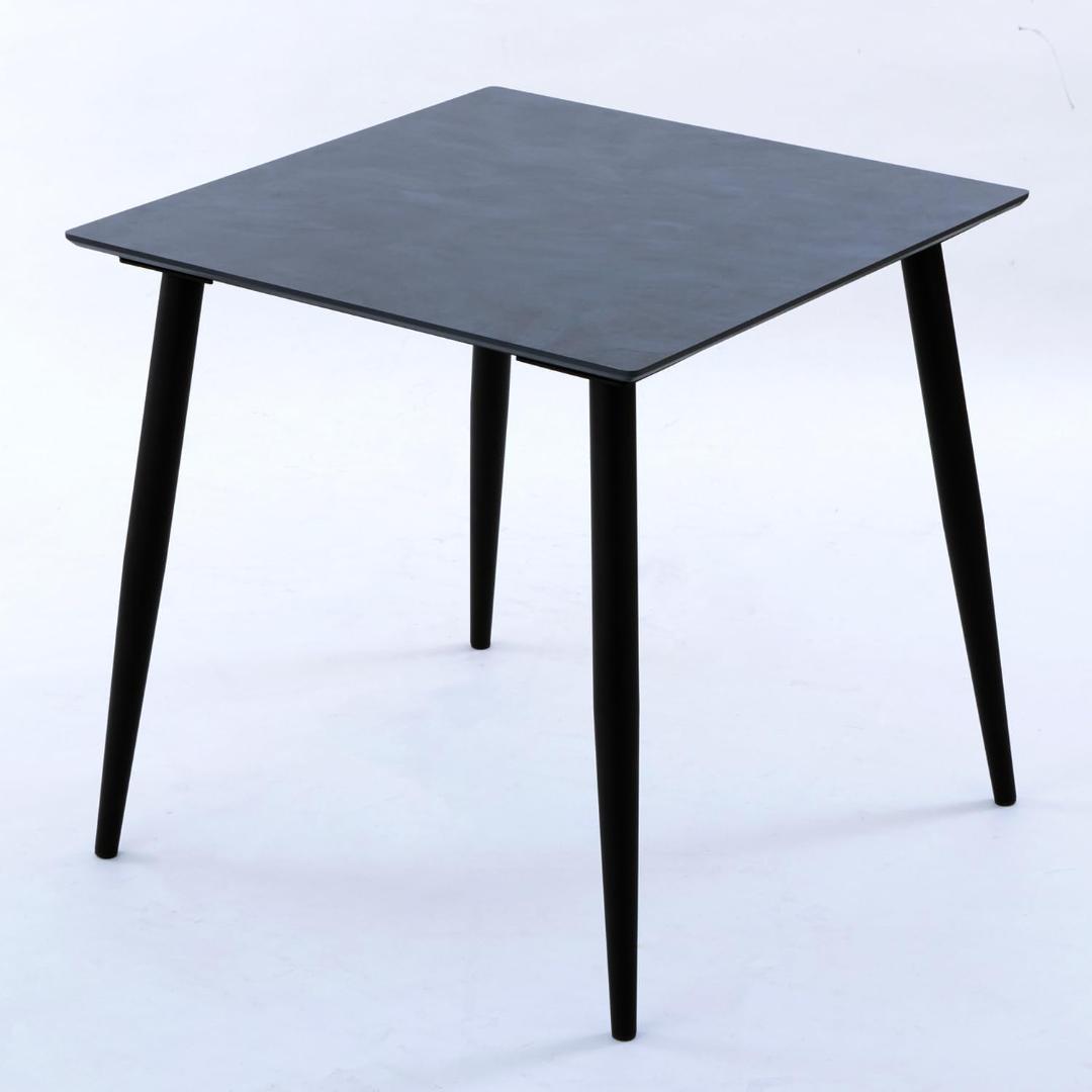 【新品】ルミナス セラミック調ダイニングテーブル 75cm 正方形 メラミン天板 幅75］ メラミン化粧板 ダイニングテーブル 正方形 ｜ グレージュ 木目