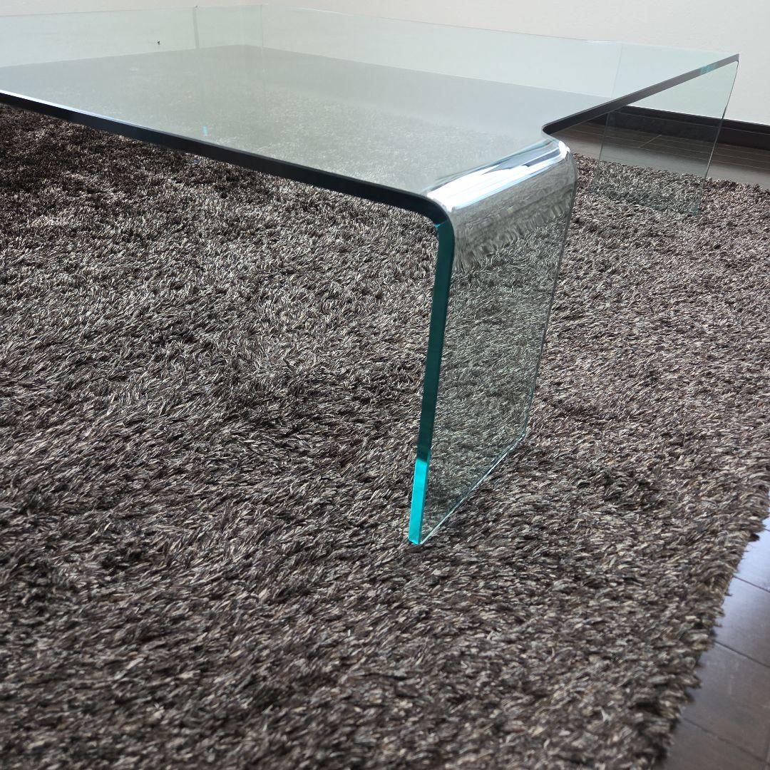 IDC大塚家具強化ガラスローテーブル - メルカリ