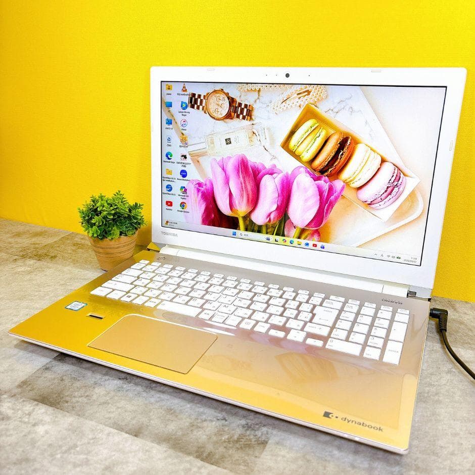 SSDで快適✨おしゃれゴールド❣ブルーレイ フルHD カメラ付 薄型 Win11