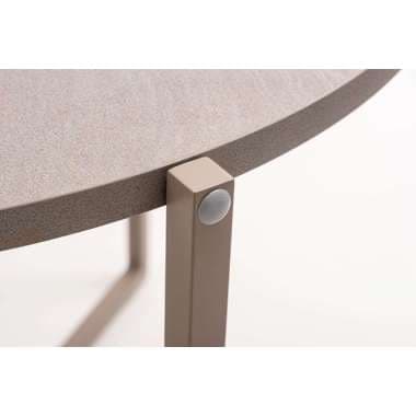 メーカー直送】東谷 GDT-11SSフォールディングラウンドテーブル ベージュ