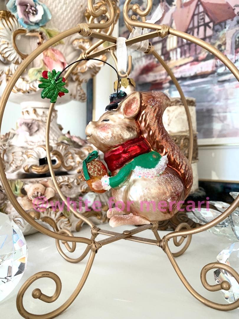 専用♡アメリカ クリスマスオーナメントプレゼント♡微笑みリス