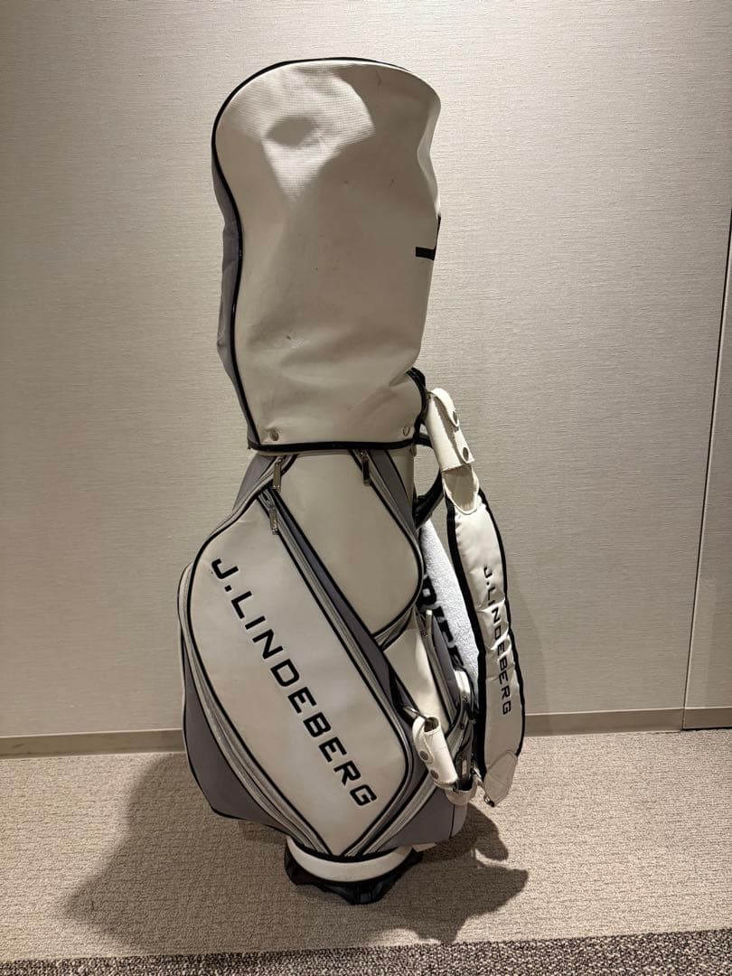 J.LINDEBERG ゴルフキャディバッグ ホワイト・グレー 楽天市場】J.LINDEBERG ゴルフ キャディバッグ 9型 47インチ対応 JL