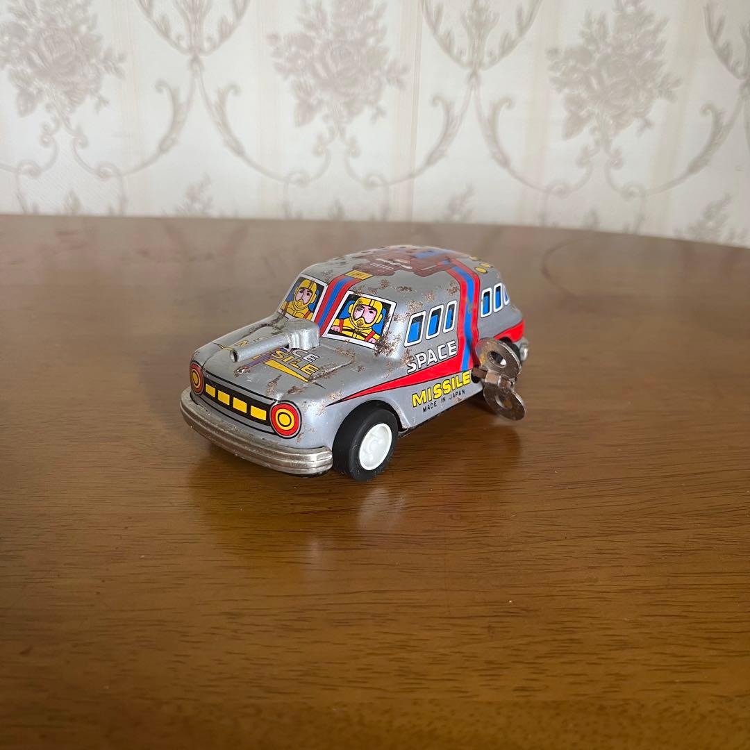 アンティーク】昭和レトロ 当時物 ブリキ 車のおもちゃ 玩具 ゼンマイ