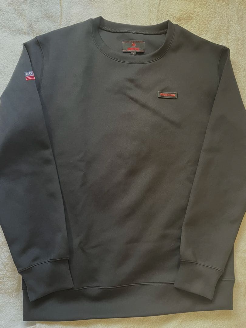 ブリーフィング　ブラック　ロゴ入りトレーナーL ブリーフィング ゴルフウェア 長袖トレーナー 秋 冬 MS LOGO HOODIE
