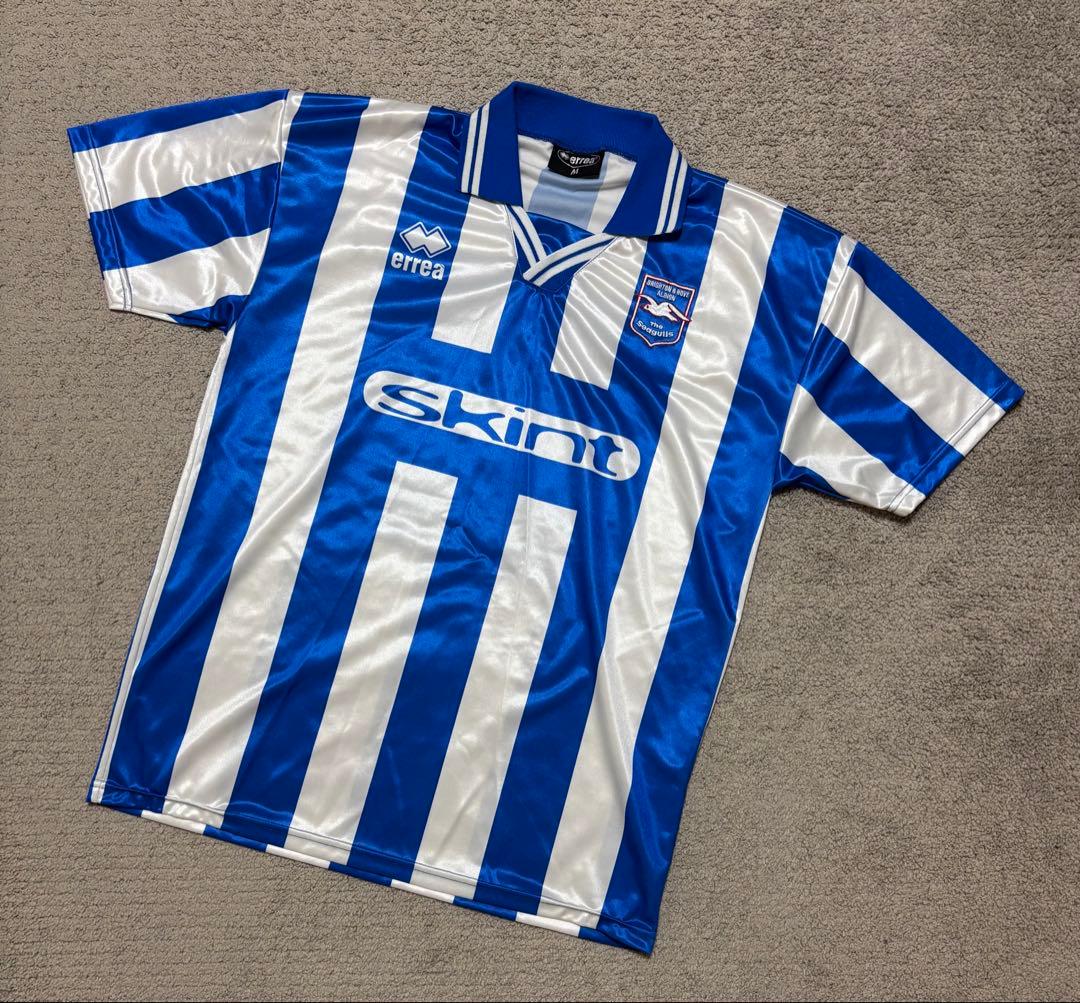 ブライトン　errea エレア　ヴィンテージ　ユニフォーム ブライトン・アンド・ホーヴ・アルビオン 2008-10 errea ホーム半袖