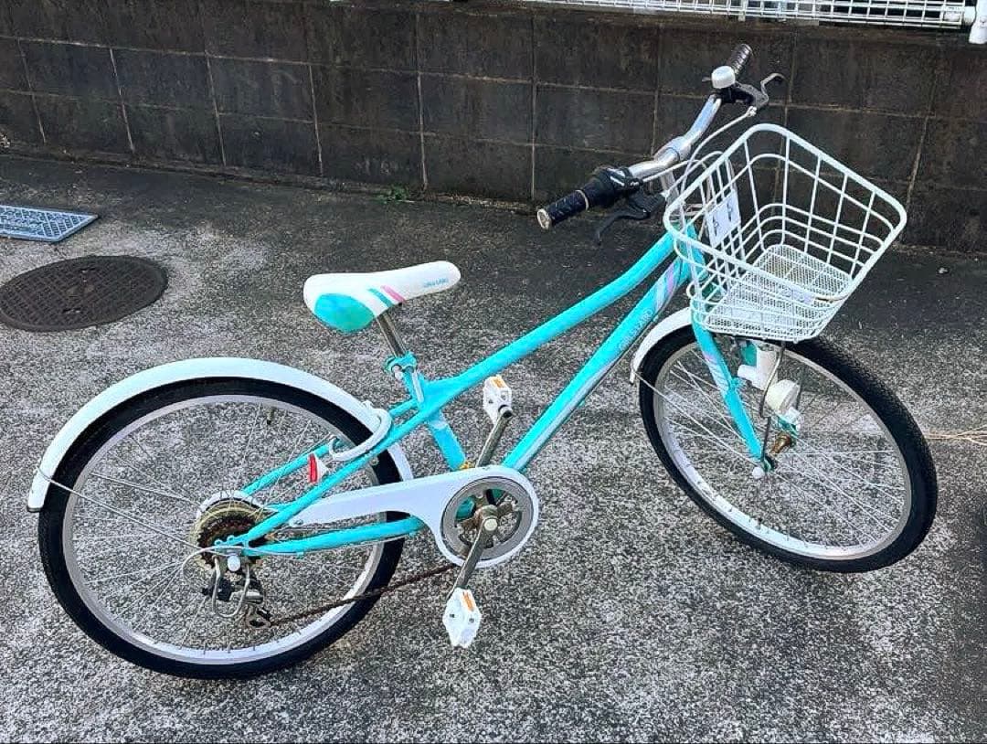 【キッズ自転車】24インチ 直接受渡し 子供用自転車 24インチ 子ども用 自転車 6段変速 クリスマス カゴ ACE