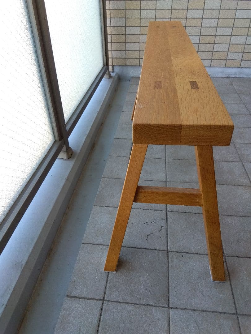 無印良品　長椅子　スツール　長さ100cm　オーク材 無印良品（MUJI） オーク材 リビングでもダイニングでもつかえるベンチ