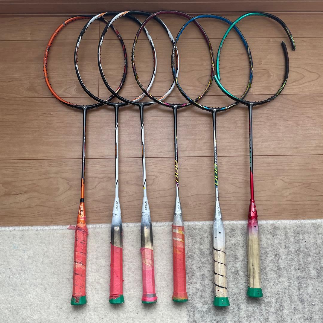 バドミントンラケット6本 ※ジャンク品 - メルカリ