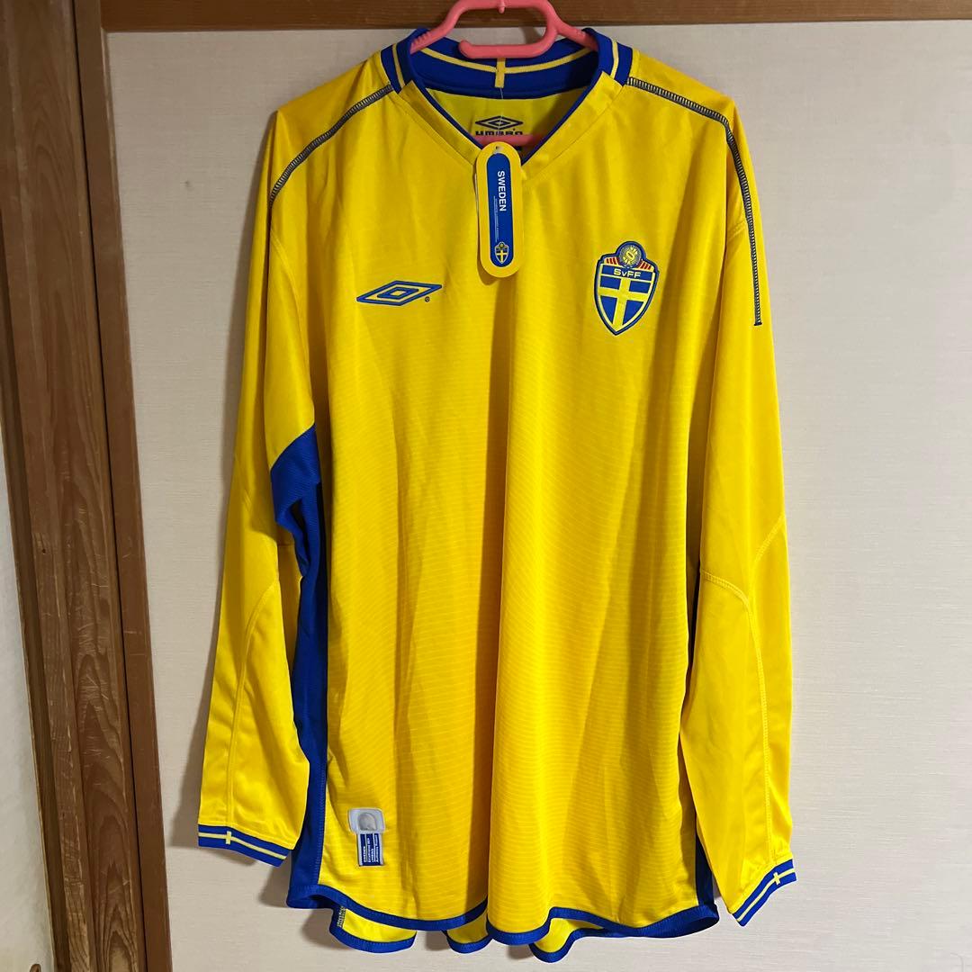 スウェーデン代表 新品長袖ユニフォーム ユーロ2004？ウェアシャツ
