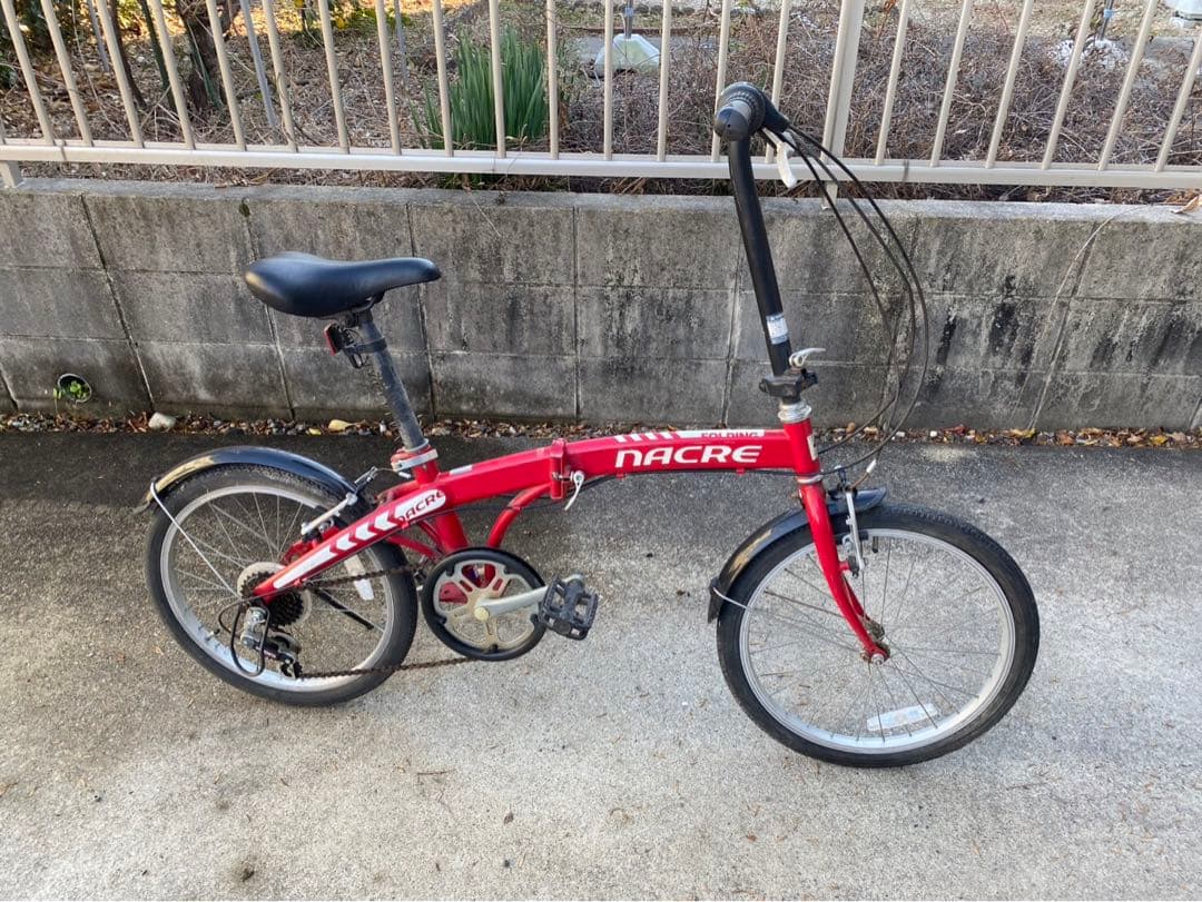 NACRE 折りたたみ自転車 レッド　20インチ　送料込みです！ mg_fcp16rd_0003.jpg