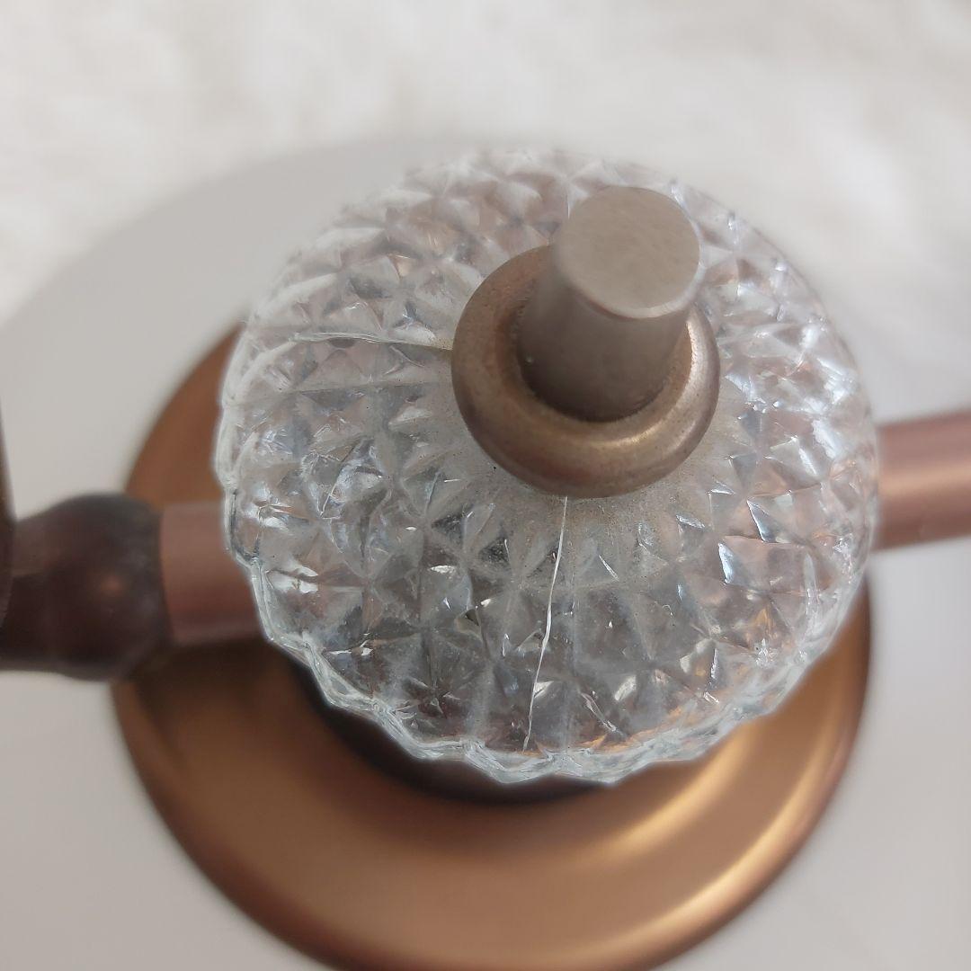 アンティークシャンデリア✨松下電工 ブロンズ仕上げ ガラス 4灯 送料