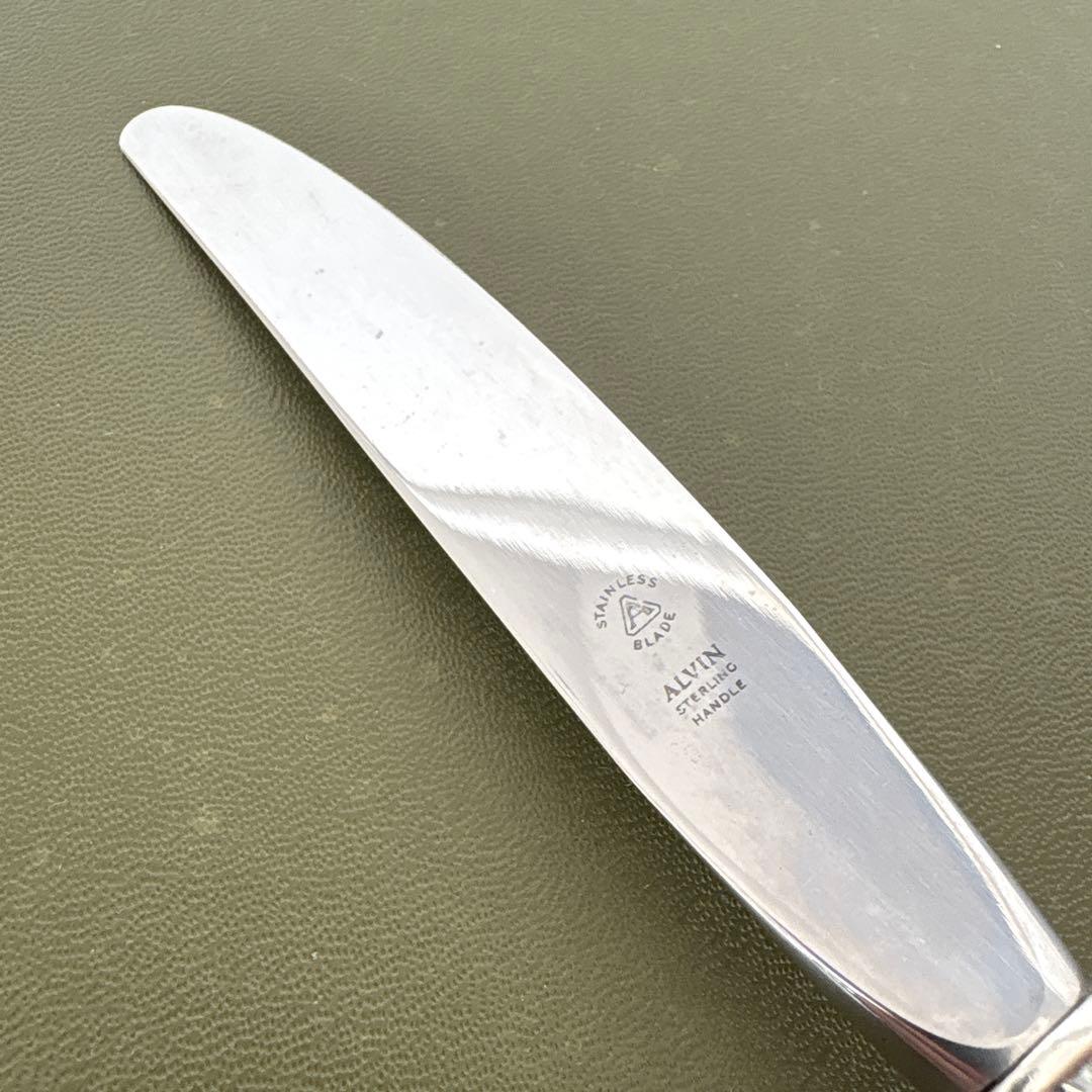 ビンテージ ALVIN STERLING ナイフ Chateau Rose 純銀 - メルカリ