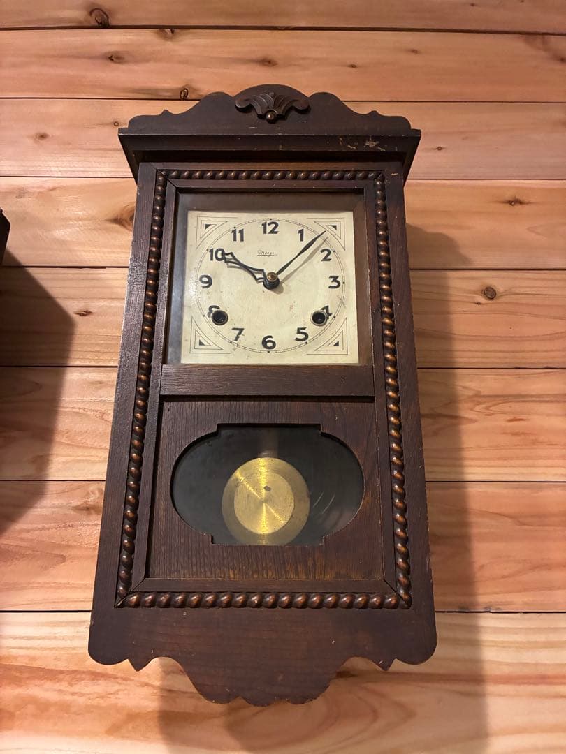 明治時計 アンティーク柱時計 稼働品 - メルカリ