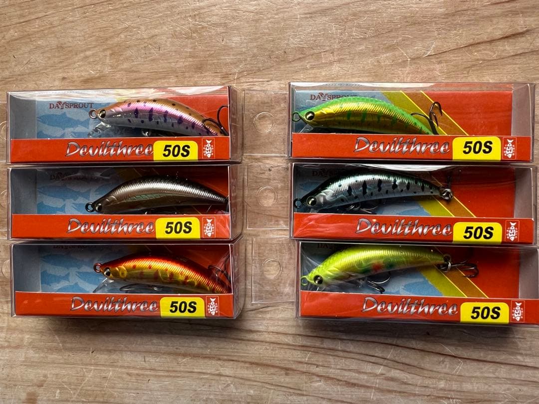 渓流ミノー ディスプラウトデビルスリー50S 6個セット DAYSPROUT