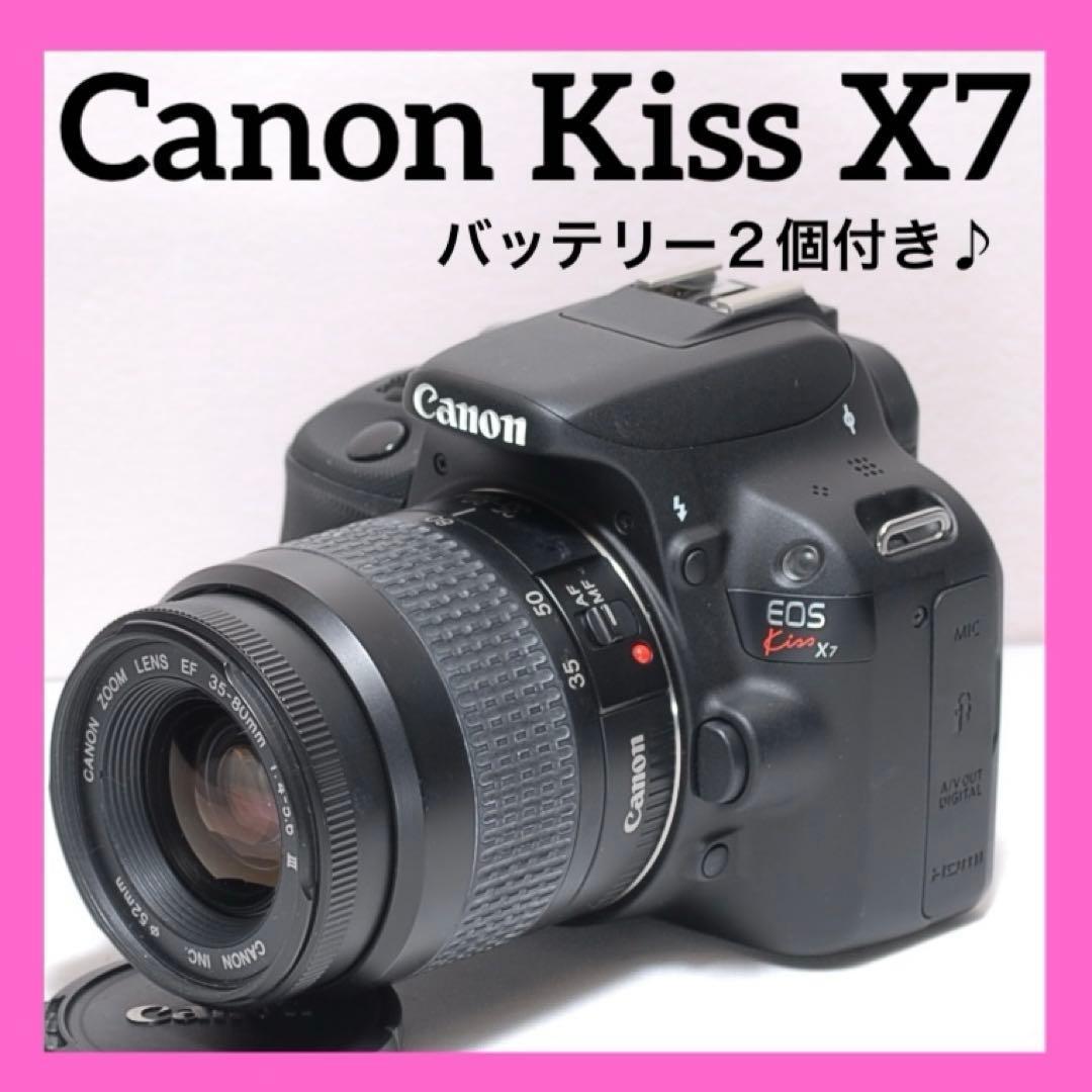 カフェ巡り写真に✨CANON KISS X7✨シングルレンズ✨バッテリー2個