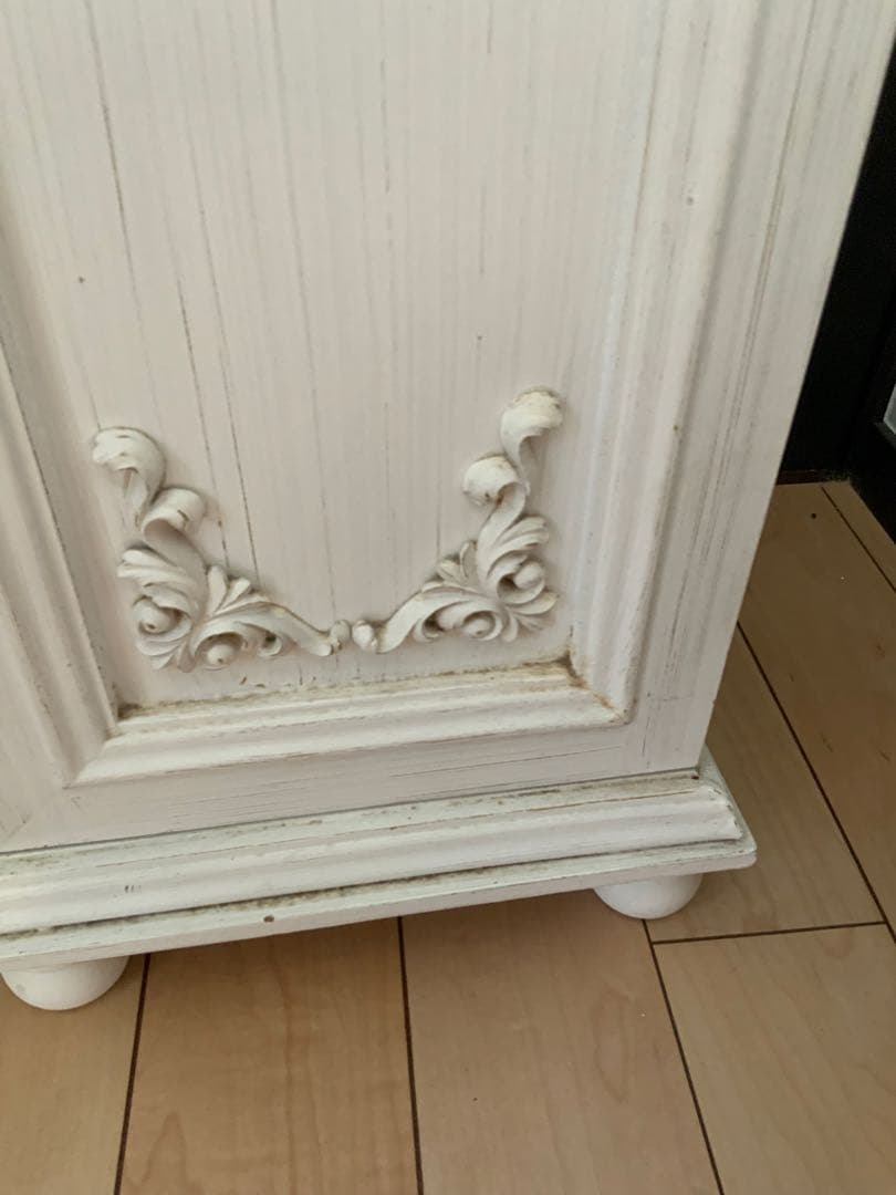 美品 アンティーク フランス ホワイト 木製ラック 1