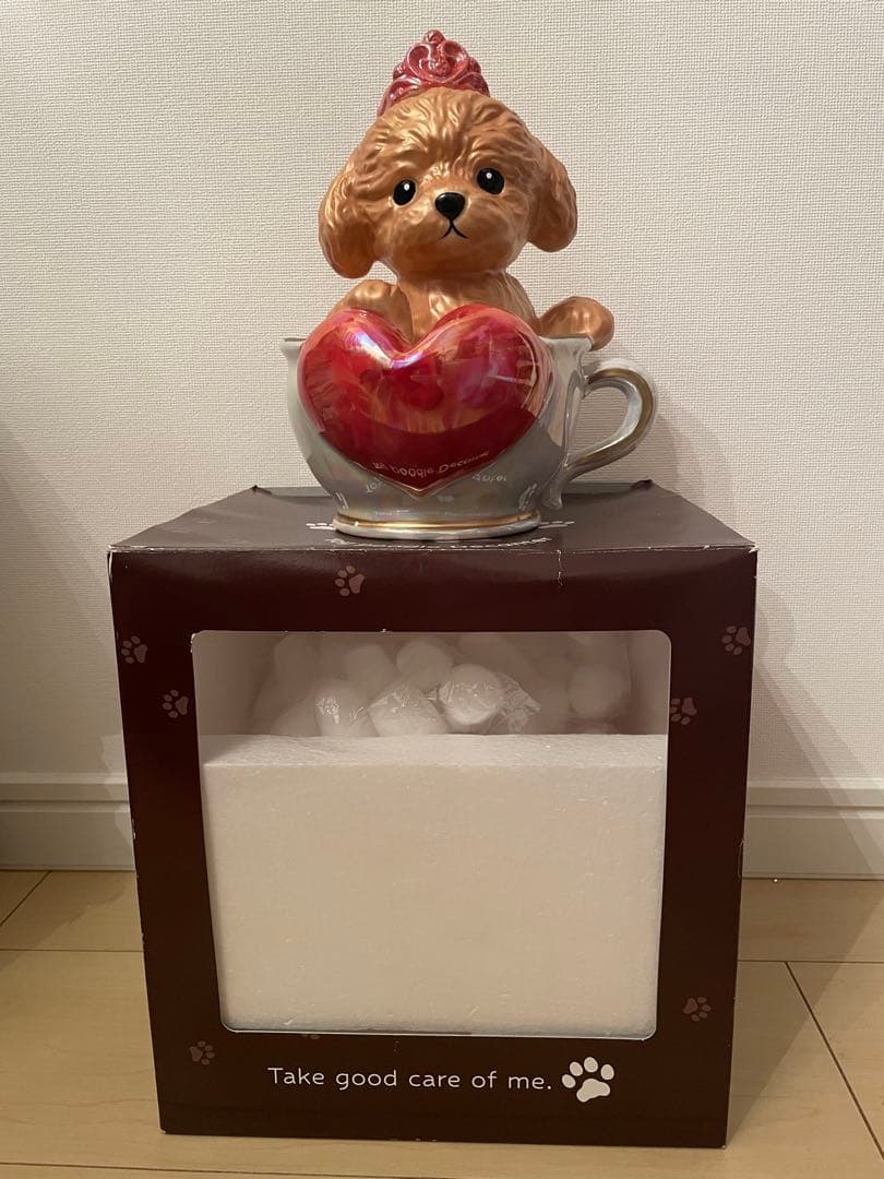 箱付き ティーカッププードル デキャンタ マロン 【中身アリ】2/28まで