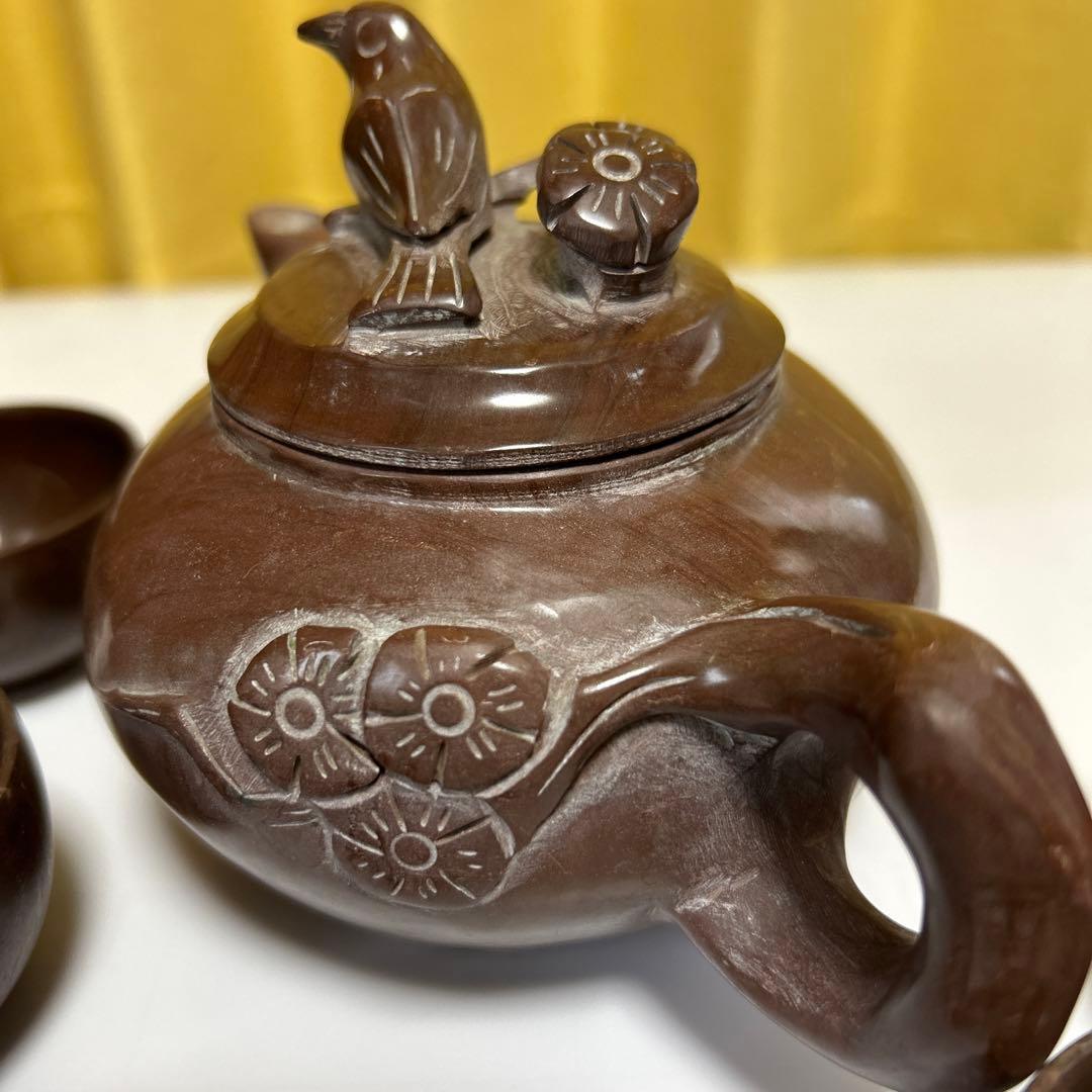 木魚石 中国急須、湯呑み6客セット - メルカリ