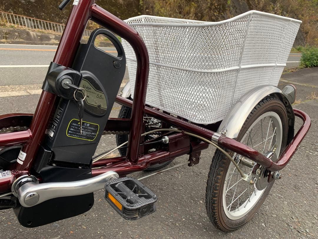 【動作確認済】送料無料 電動アシスト三輪自転車 5.8Ah 20-16インチ