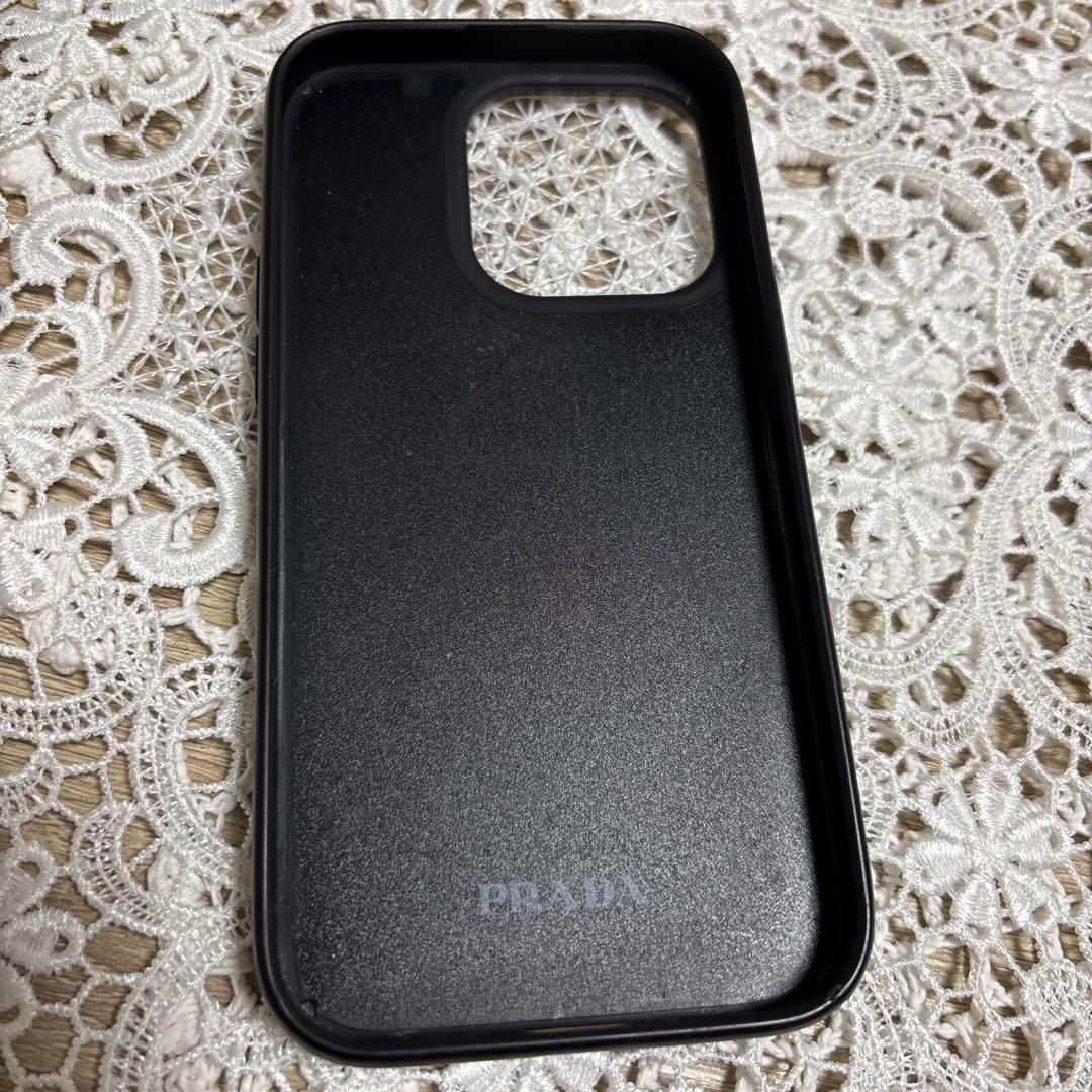 PRADA iPhone15pro ブラックレザー iPhone用ケース - メルカリ