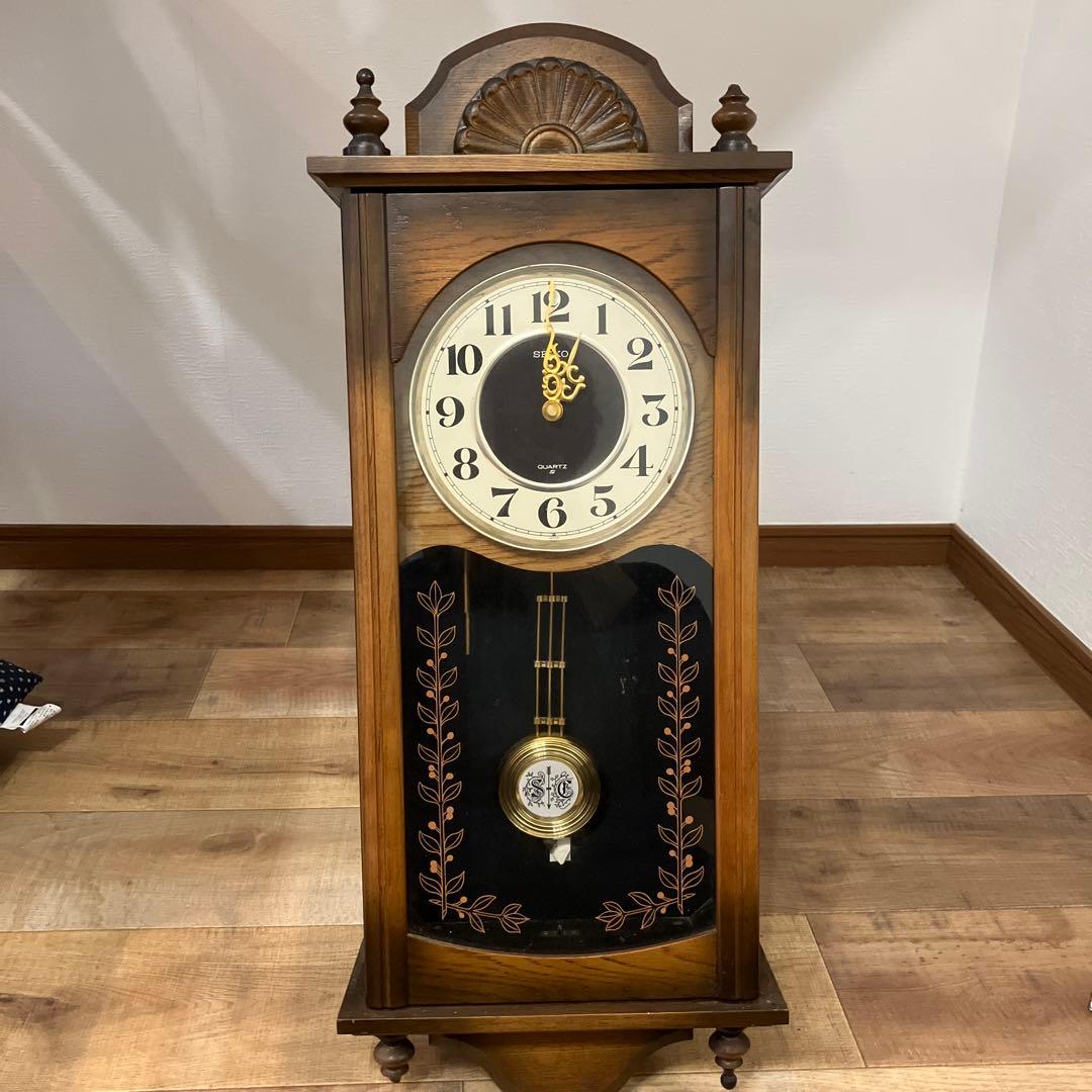 SEIKO/セイコー/振り子時計】電池式 アンティーク ヴィンテージ - メルカリ