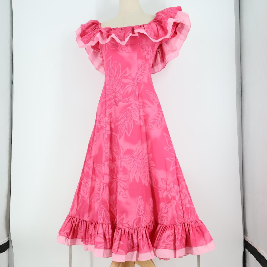 ハワイ製 フラダンス衣装】ピンク CC Fashions ワンピース ドレス