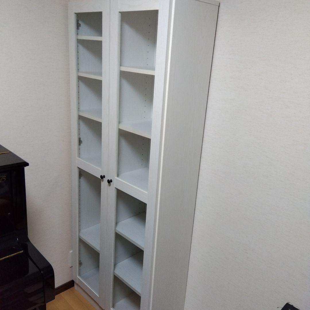 【匿名配送】【7/6まで値下げ】ガラス扉付き本棚 楽天市場】【BIG SALE開催】 本棚 扉付 収納ラック ガラス扉 大容量 省