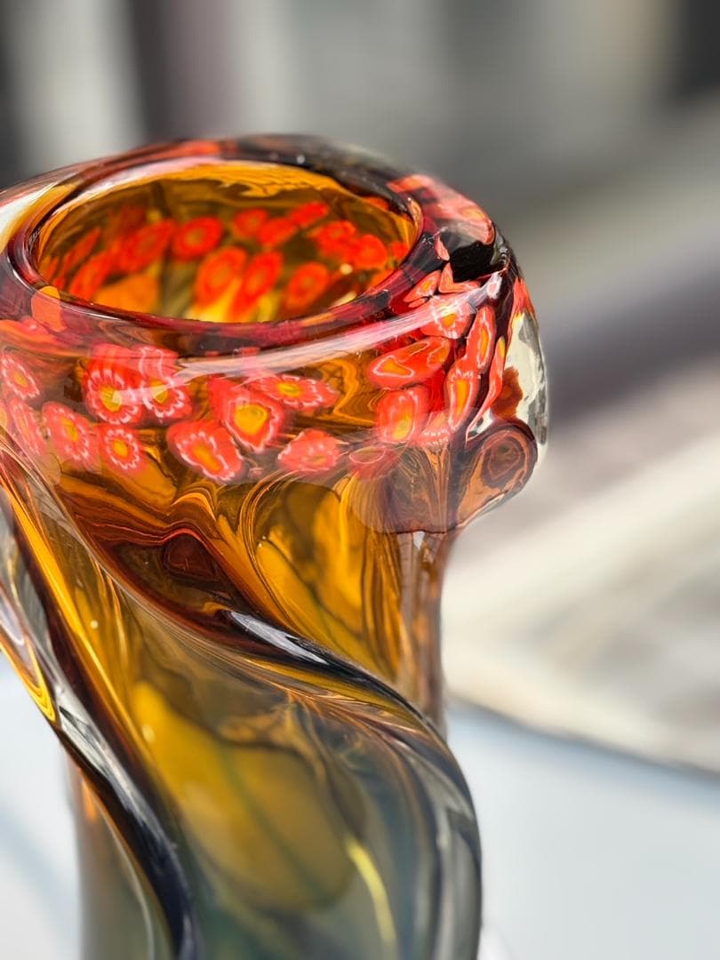 マルティガラス / 花器 / 花瓶 / 昭和レトロ / フラワーベース