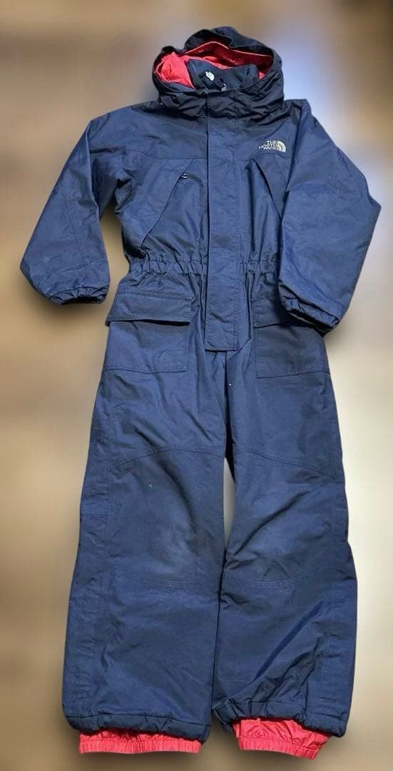 ノースフェイス キッズ つなぎ ジャンプスーツ スノーウェア ネイビー