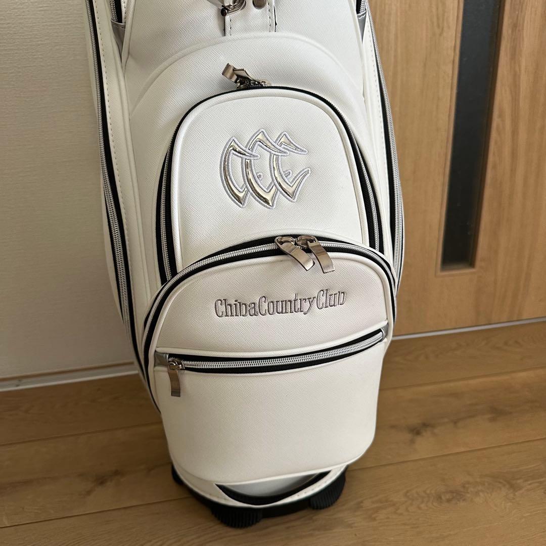 美品 千葉カントリークラブ キャディバッグ 8.5型 ホワイト - メルカリ