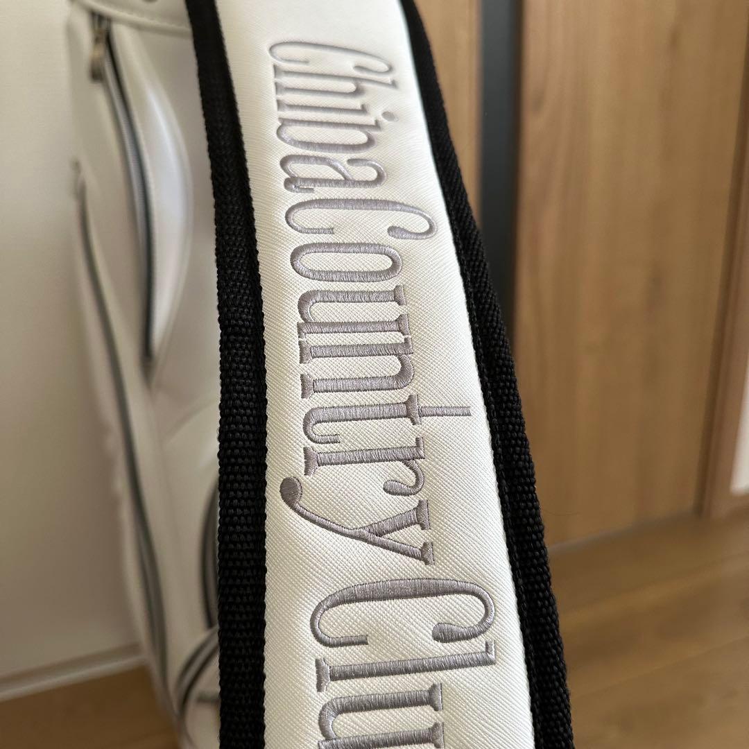 美品 千葉カントリークラブ キャディバッグ 8.5型 ホワイト - メルカリ