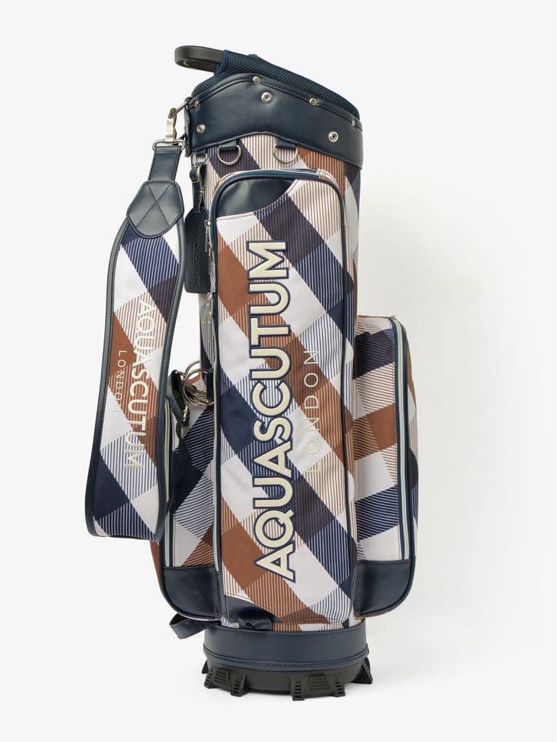 AQUASCUTUM チェック ゴルフバック キャディバッグ - メルカリ