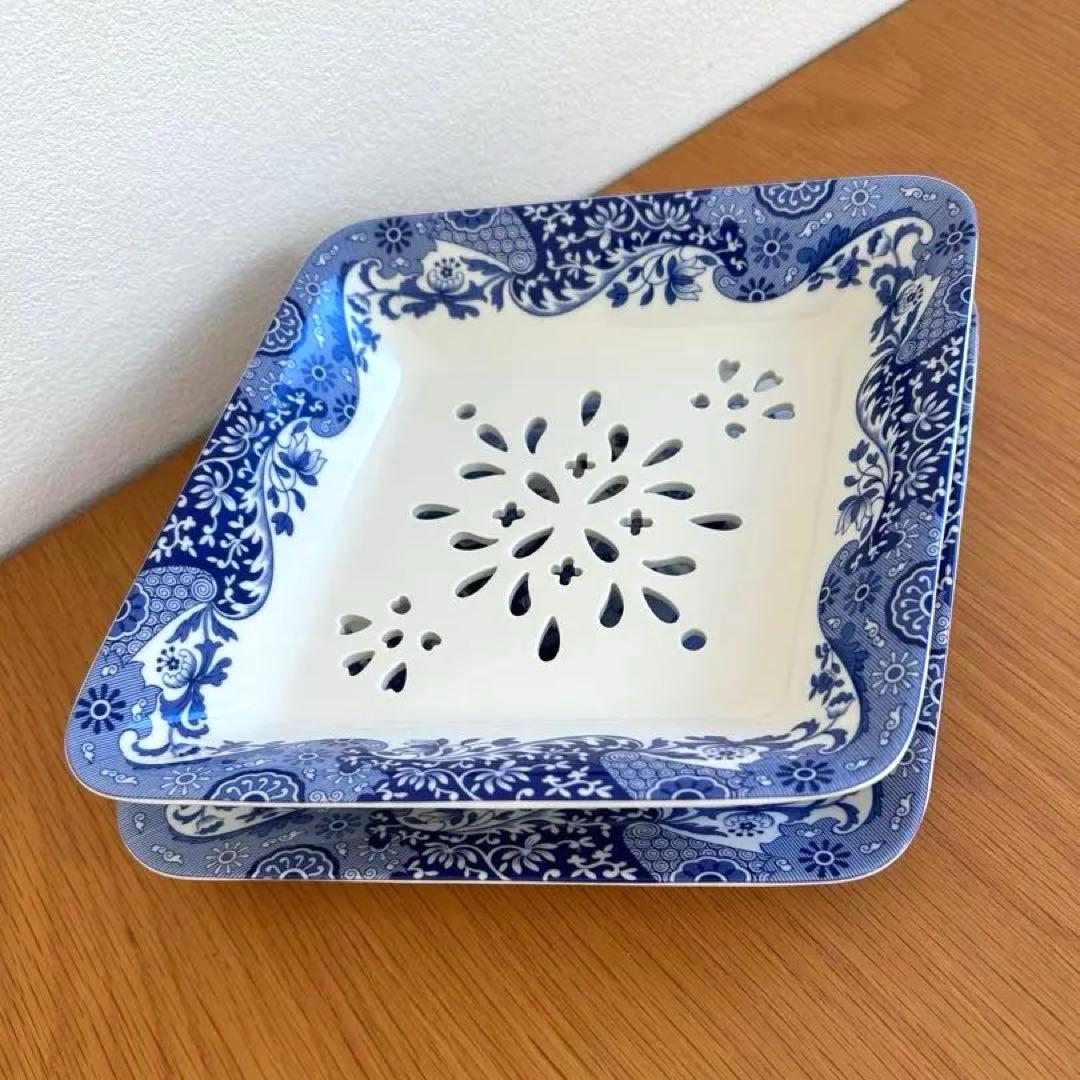 美品】spode ブルーイタリアン フルーツコランダー 200周年記念 - メルカリ