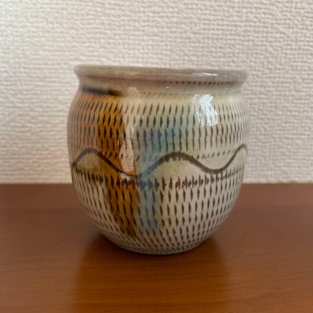 民藝 小石原焼 花瓶 箸立て カトラリー入れ 置物 小壷 飛鉋 - メルカリ