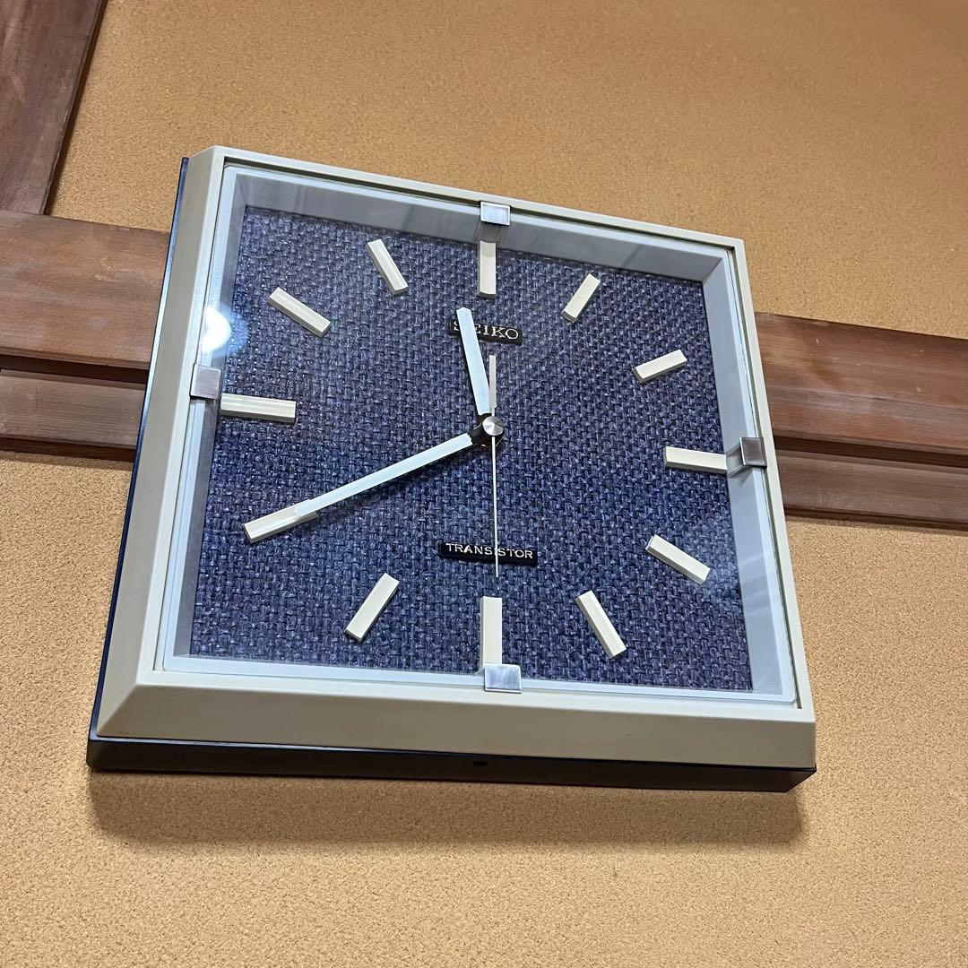 ミッドセンチュリー　ヴィンテージ　セイコー　トランジスタ　時計 70's SEIKO トランジスタ 掛け時計 ミッドセンチュリー ビンテージ
