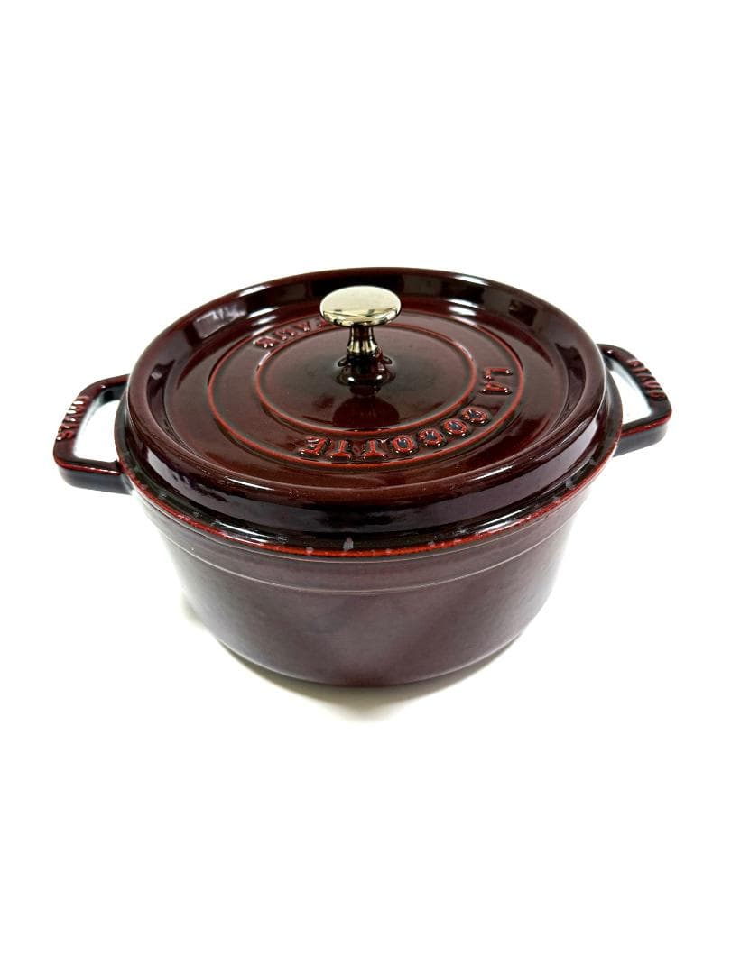 ストウブ ピコ・ココット ラウンド 24cm ボルドー 【中古品】 - メルカリ