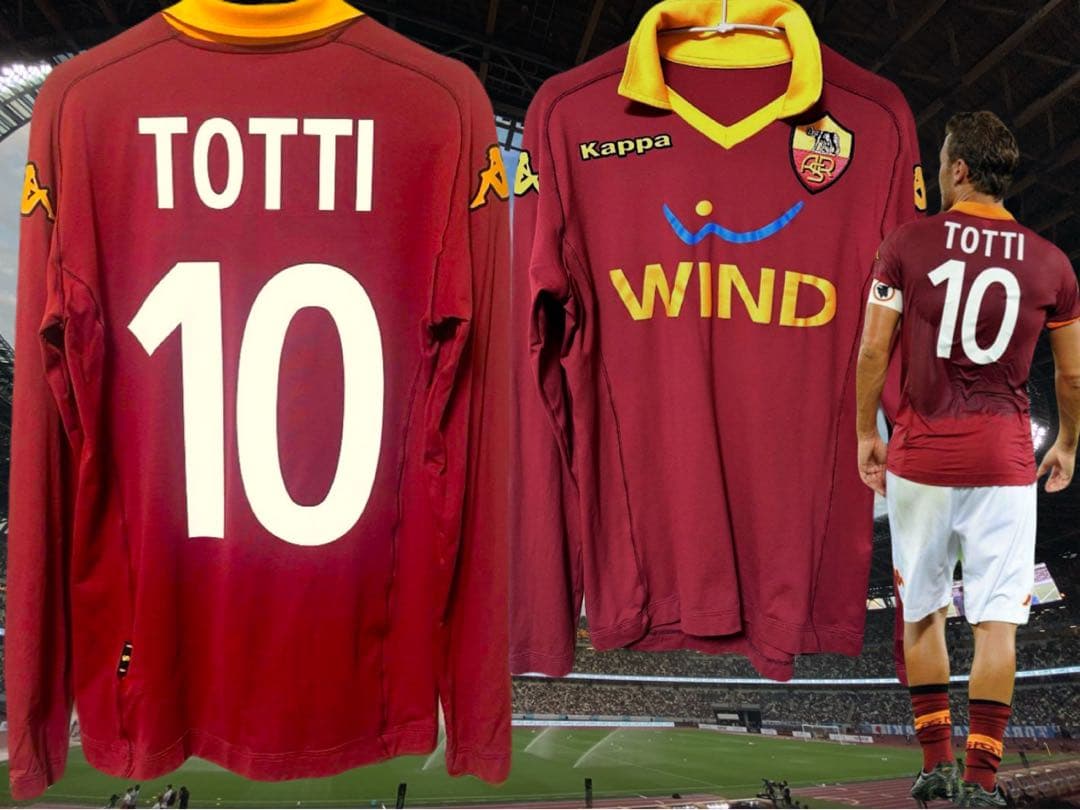 トッティ#10】ASローマ ユニフォーム 12/13 長袖 サイズS - メルカリ