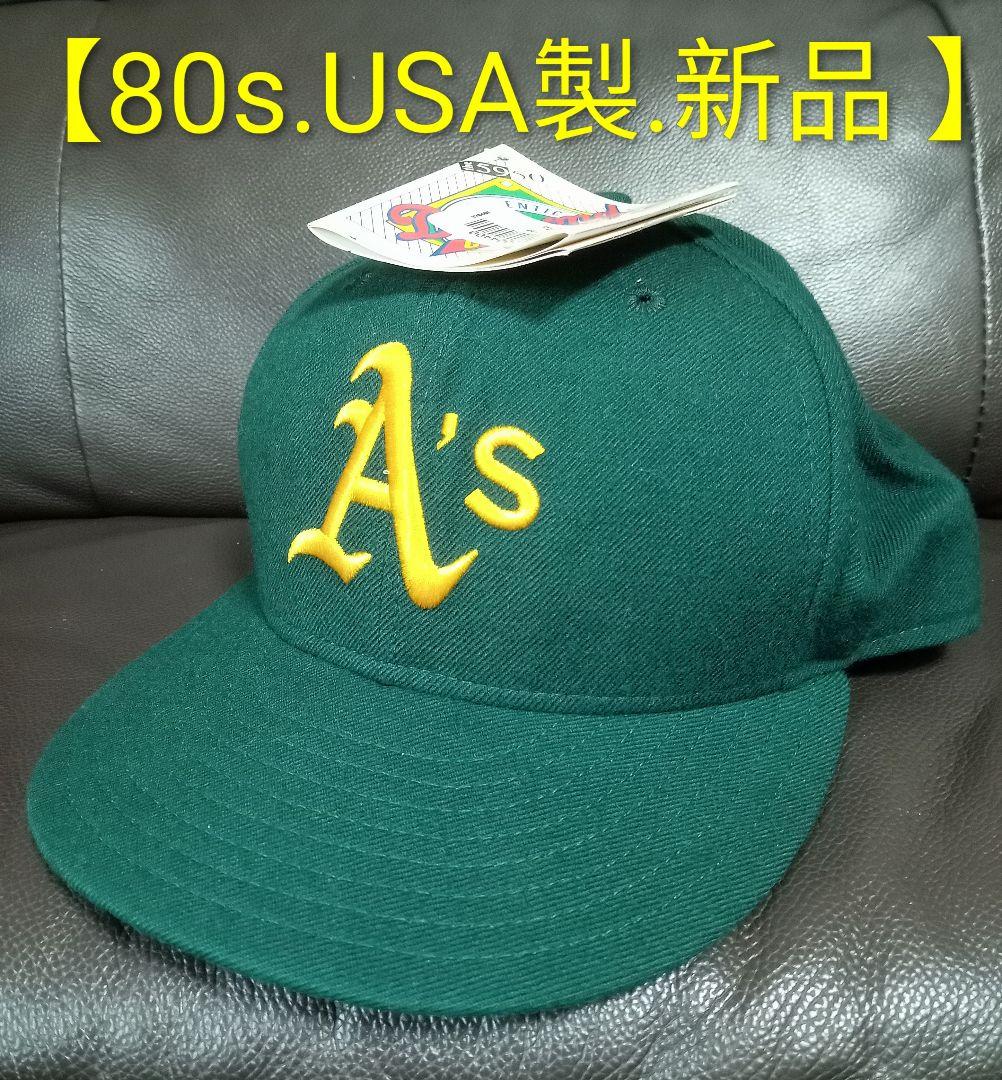 80s USA製 オークランドアスレチックス　NEWERA　CAP 新品タグ付 11449354-01.jpg