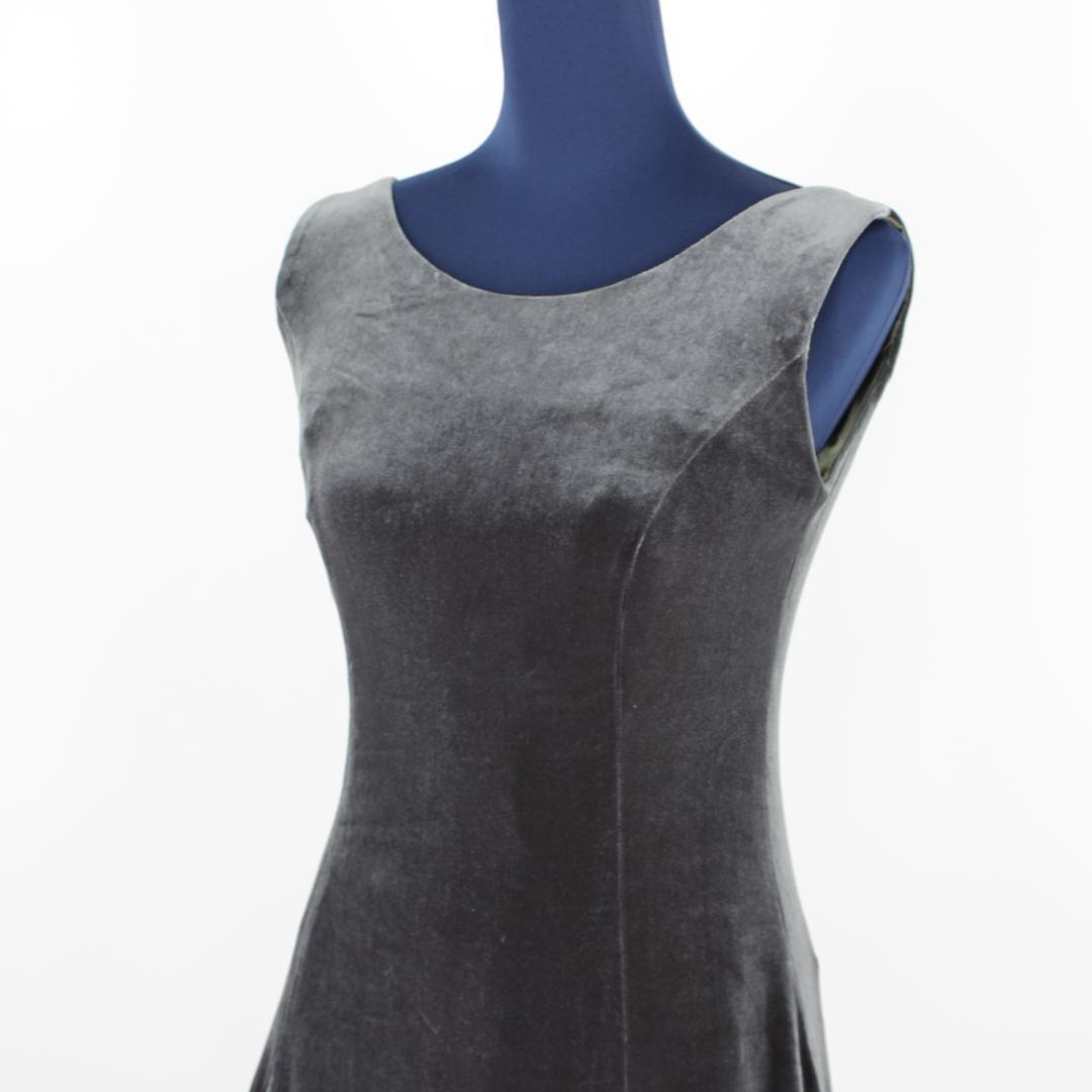 フラダンス用衣装 極美品】チャコールグレー ベロア生地 ワンピース