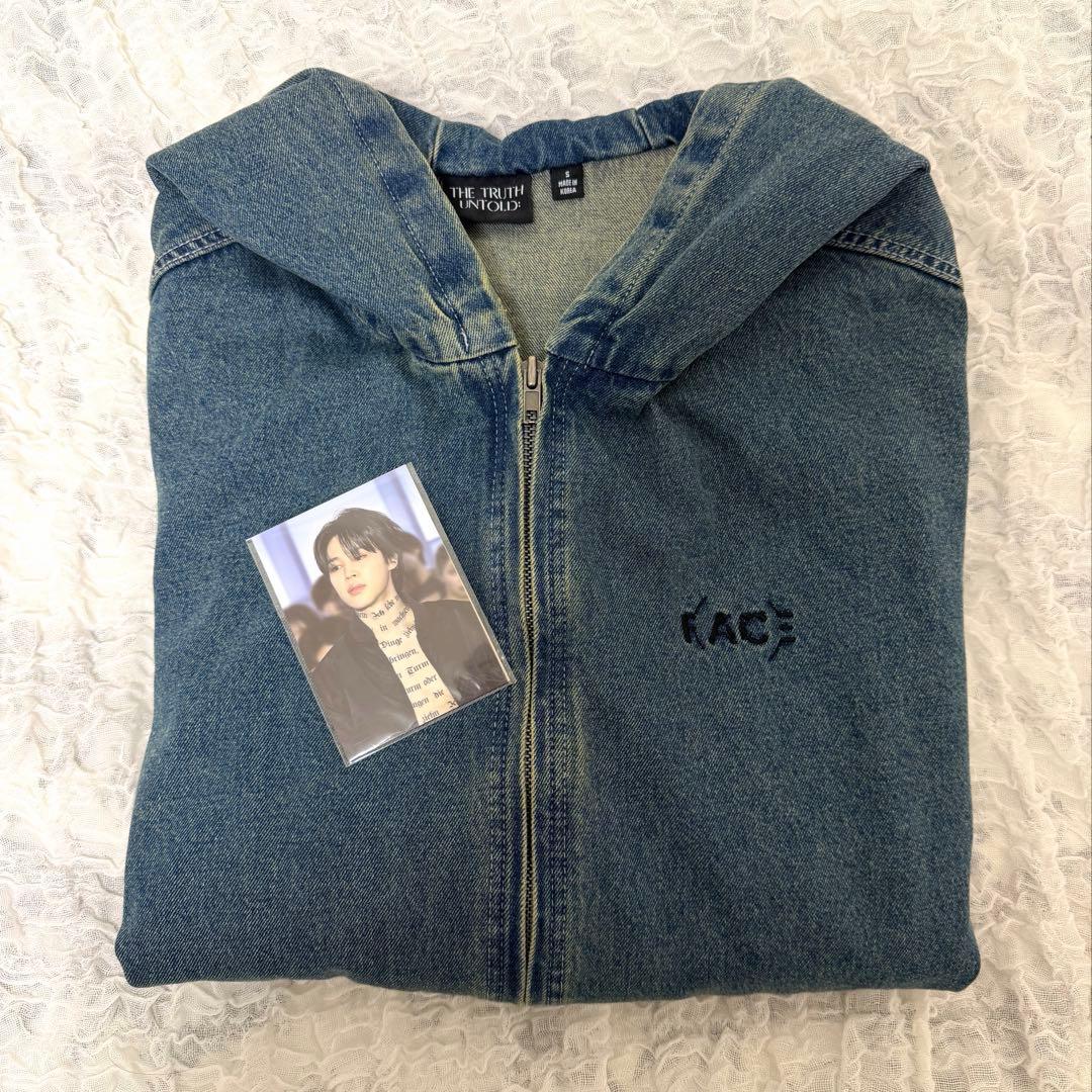 BTS ジミン JIMIN☆展示会デニムフーディー Sサイズ トレカ付き - メルカリ